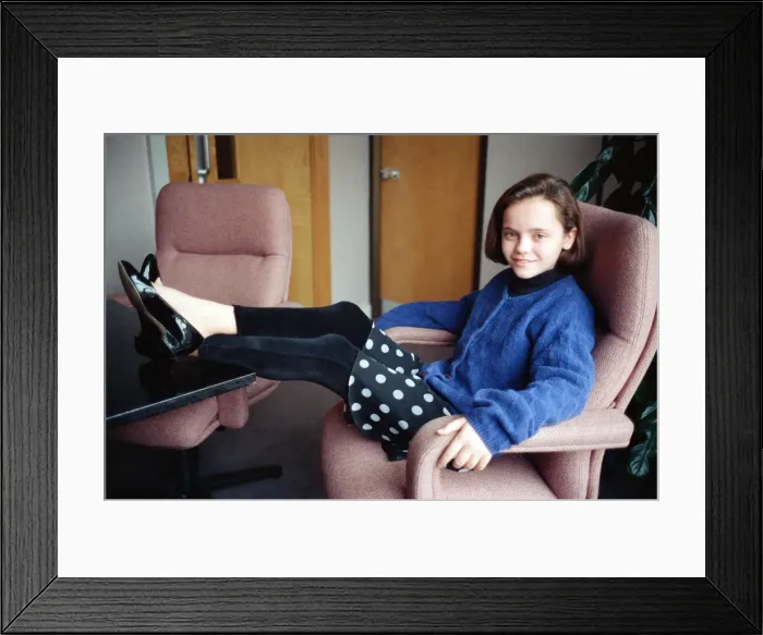 Framed Print : 11 year old Christina Ricci, junior star in the blockbuster movie