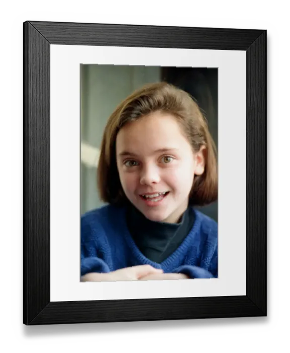 Framed Print : 11 year old Christina Ricci, junior star in the blockbuster movie
