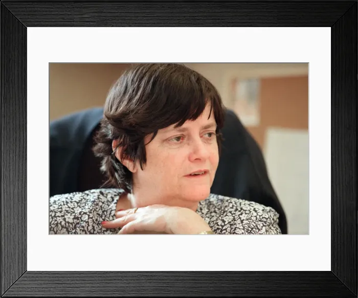 Framed Print : Ann Widdecombe in her Perliament office. Pictured the day after she spoke out against
