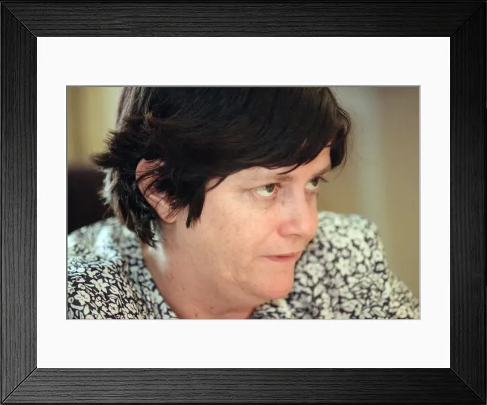 Framed Print : Ann Widdecombe in her Perliament office. Pictured the day after she spoke out against