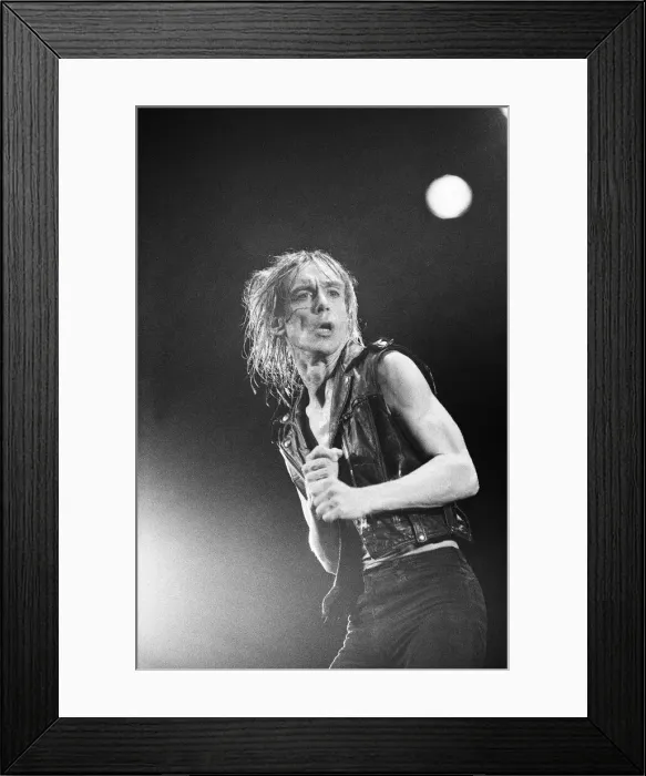 Framed Print : Iggy Pop (real name James Newell Osterberg Jr. ) appearing at The Reading Festival