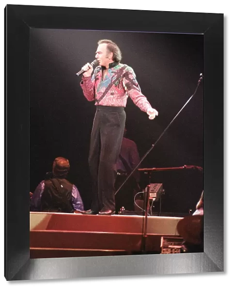 Singer Neil Diamond, pictured in concert at the Birmingham NEC. 11th July 1992