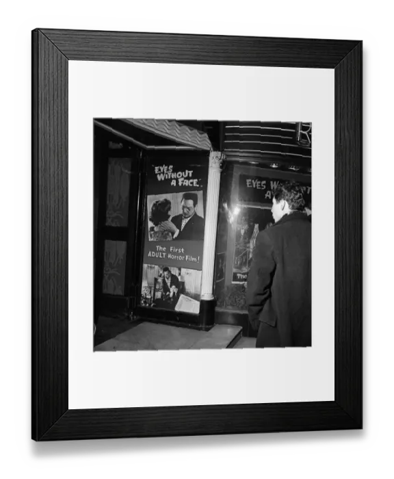 Framed Print : £500 Insurance covers members of the audience who see the horror film Framed Print : £500 Insurance covers members of the audience who see the horror film