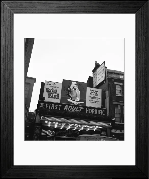 Framed Print : £500 Insurance covers members of the audience who see the horror film Framed Print : £500 Insurance covers members of the audience who see the horror film