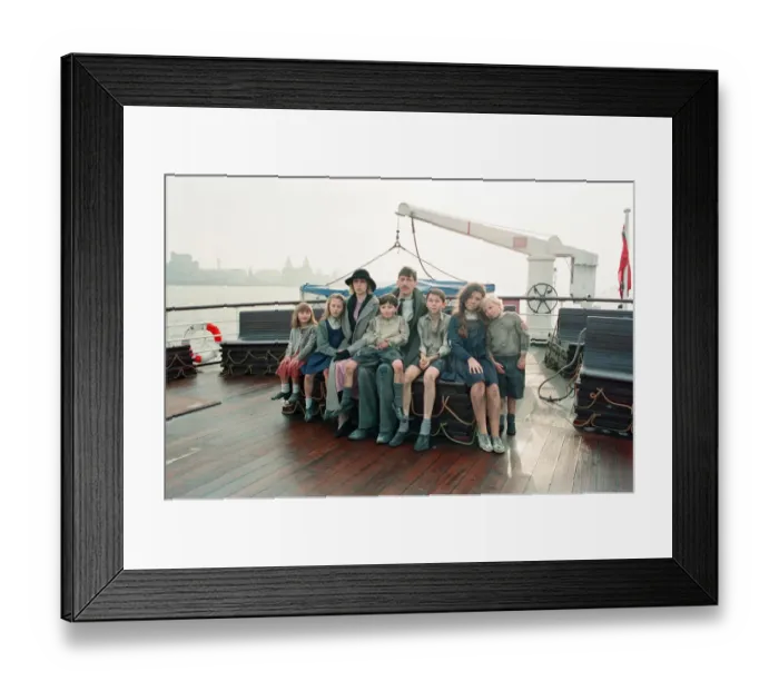 Framed Print : The cast of Twopence to Cross the Mersey'. Carolyn Knight