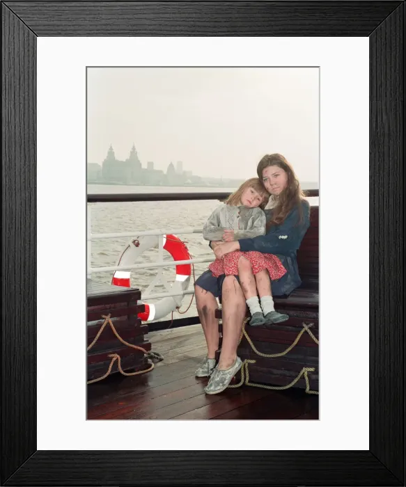 Framed Print : The cast of Twopence to Cross the Mersey'. Leanne Campbell. 20th October 1994