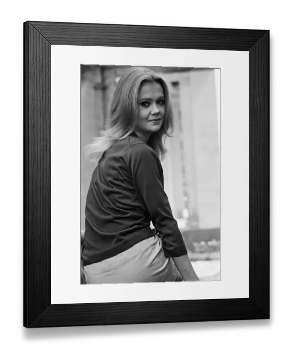 Framed Print : Actress Hayley Mills holding a camera. 13th May 1967