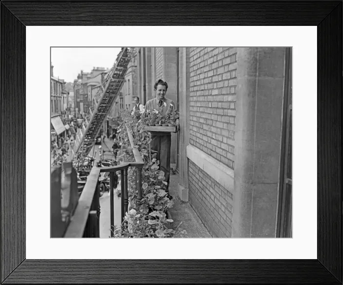 Framed Print : Flags fluttering in the breeze, decorations in traditional colours lining the streets Framed Print : Flags fluttering in the breeze, decorations in traditional colours lining the streets