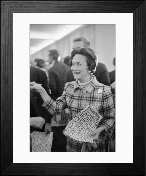 Framed Print : Duchess Of Windsor January 1967 Pictured at Fashion Show in Paris France with Framed Print : Duchess Of Windsor January 1967 Pictured at Fashion Show in Paris France with
