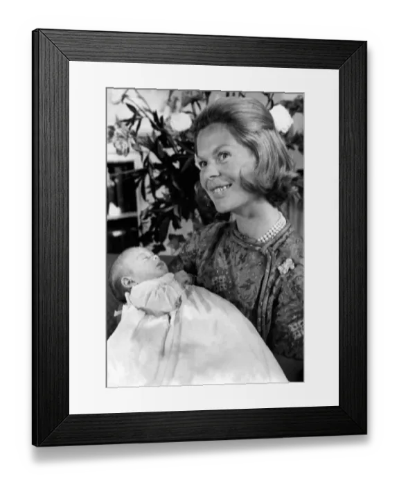 Framed Print : Prince Edward of Kent - The Duke of Kent The Duchess of Kent pictured with her new
