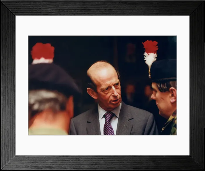 Framed Print : Prince Edward of Kent - The Duke and Duchess of Kent North East Royal Visits