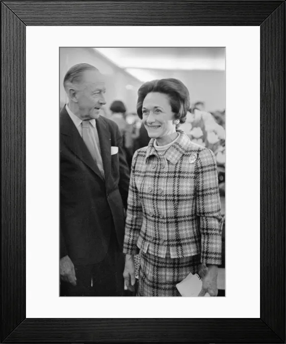 Framed Print : Duchess Of Windsor January 1967 Pictured at Fashion Show in Paris France with Framed Print : Duchess Of Windsor January 1967 Pictured at Fashion Show in Paris France with