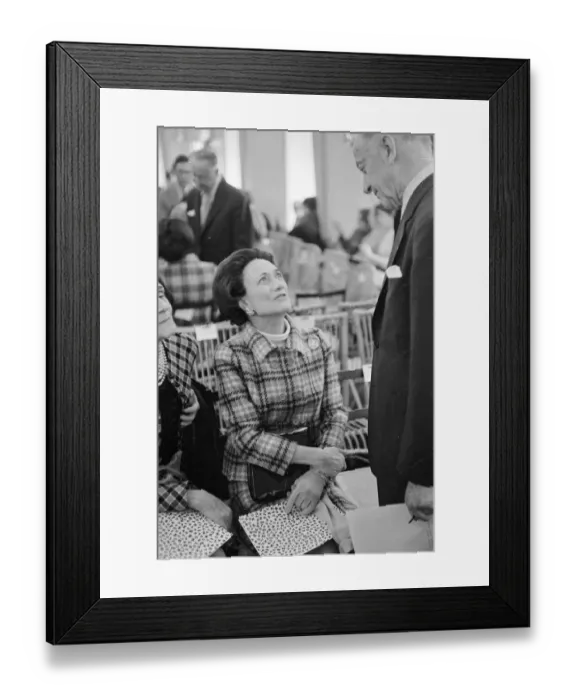 Framed Print : Duchess Of Windsor January 1967 Pictured at Fashion Show in Paris France with Framed Print : Duchess Of Windsor January 1967 Pictured at Fashion Show in Paris France with