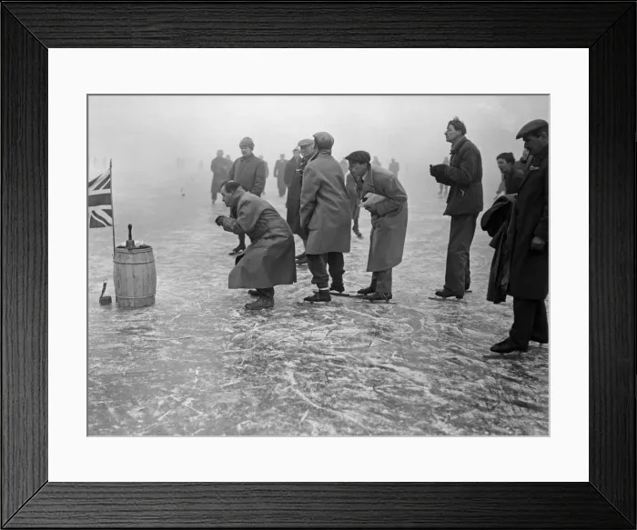 Framed Print : Timekeepers and officials at the finishing line of the speed skating circuit