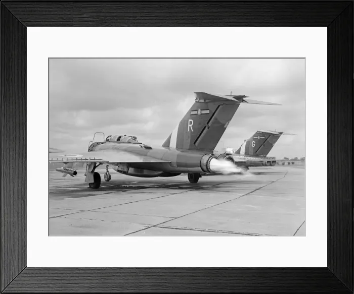 Framed Print : Gloster Javelins of No. 25 Squadron line up on the apron at RAF Waterbeach