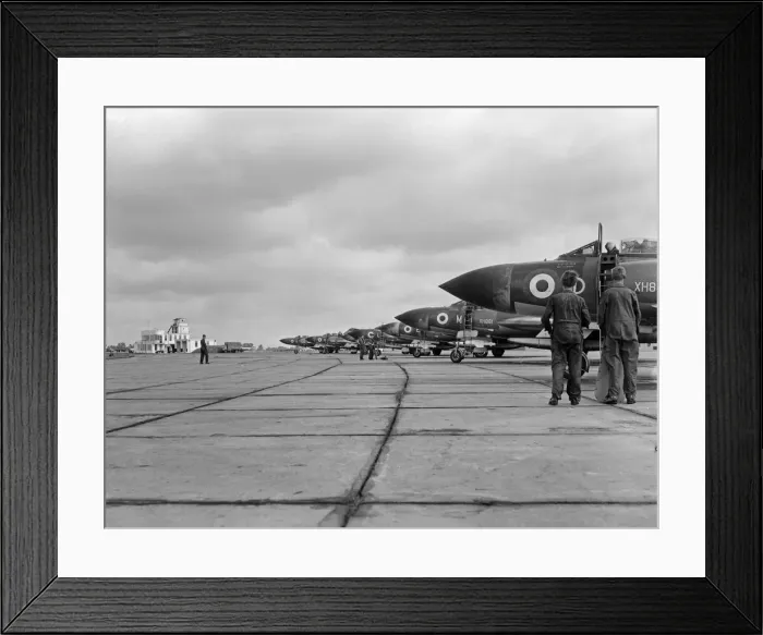 Framed Print : Gloster Javelins of No. 25 Squadron line up on the apron at RAF Waterbeach Framed Print : Gloster Javelins of No. 25 Squadron line up on the apron at RAF Waterbeach