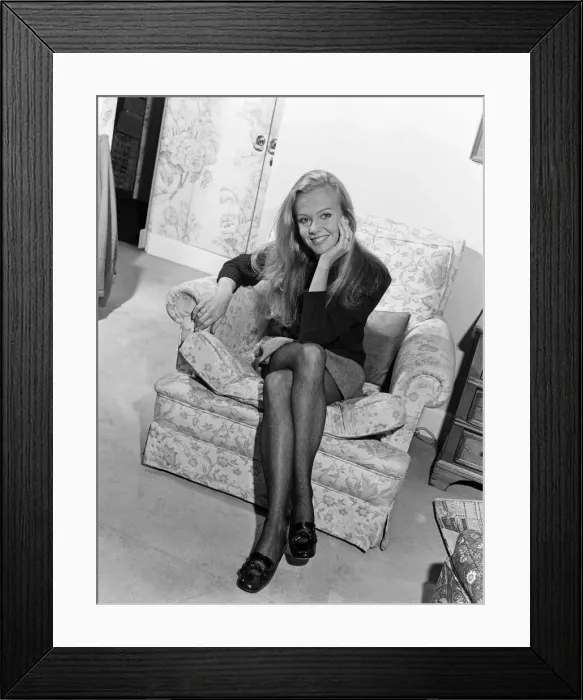Framed Print : 23-year-old Hayley Mills at her Chelsea home today, she has been selected to play Framed Print : 23-year-old Hayley Mills at her Chelsea home today, she has been selected to play