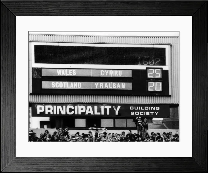 Framed Print : 1988 Five Nations Championship. Wales v Scotland, National Stadium, Cardiff Framed Print : 1988 Five Nations Championship. Wales v Scotland, National Stadium, Cardiff