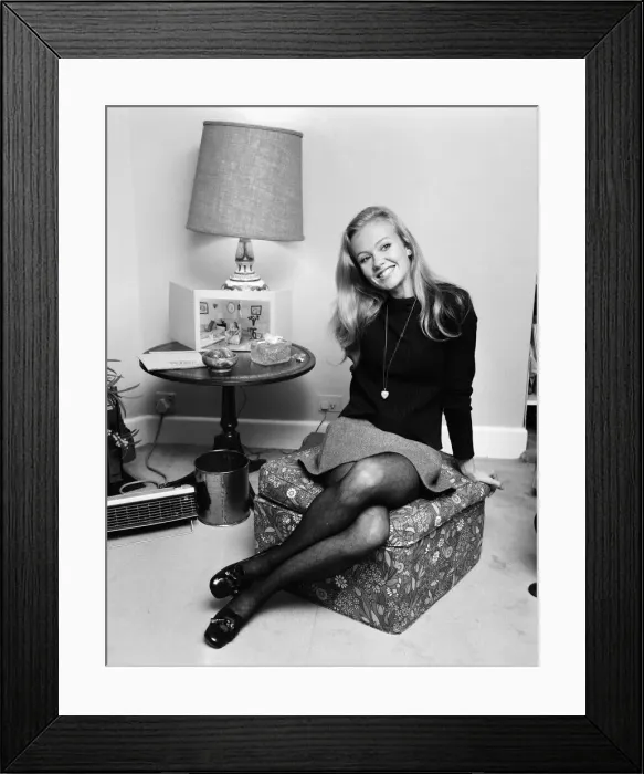 Framed Print : 23-year-old Hayley Mills at her Chelsea home today, she has been selected to play Framed Print : 23-year-old Hayley Mills at her Chelsea home today, she has been selected to play