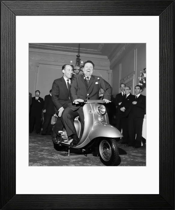 Framed Print : New British motor scooters on show in London for the first time Framed Print : New British motor scooters on show in London for the first time
