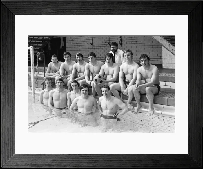 Framed Print : Middlesbrough water polo team. 1972
