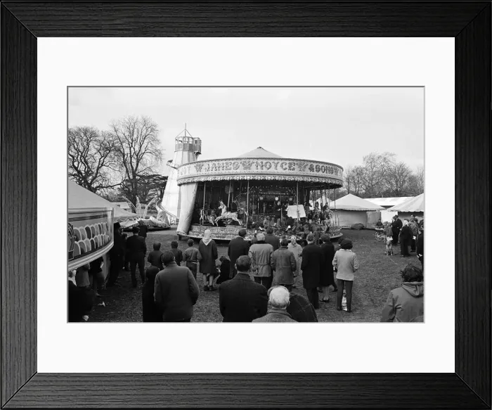 Framed Print : The 300-year-old custom of holding a fairground service on Good Friday was revived in Framed Print : The 300-year-old custom of holding a fairground service on Good Friday was revived in