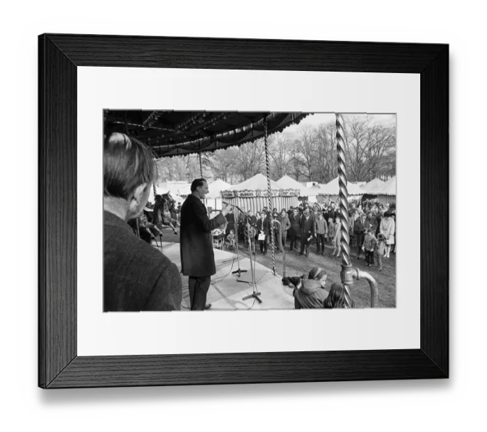 Framed Print : The 300-year-old custom of holding a fairground service on Good Friday was revived in