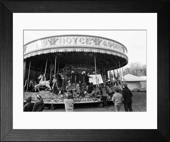 Framed Print : The 300-year-old custom of holding a fairground service on Good Friday was revived in Framed Print : The 300-year-old custom of holding a fairground service on Good Friday was revived in