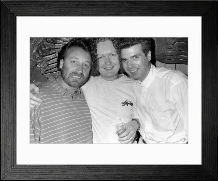 Framed Print : Surprise party at the Hacienda for the clubs events Manager Paul Cons Framed Print : Surprise party at the Hacienda for the clubs events Manager Paul Cons