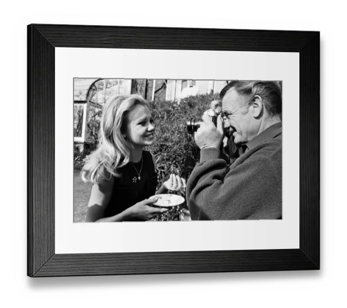 Framed Print : Hayley Mills celebrates her 21st birthday at her parents home at Richmond Hill, Surrey