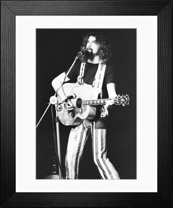 Framed Print : Billy Connolly in concert, performing on stage at Durham University, Durham