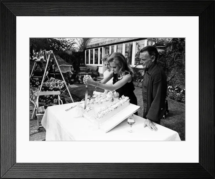 Framed Print : Hayley Mills celebrates her 21st birthday at her parents home at Richmond Hill, Surrey
