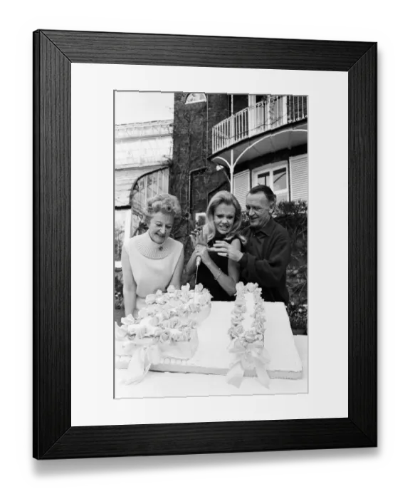Framed Print : Hayley Mills celebrates her 21st birthday at her parents home at Richmond Hill, Surrey