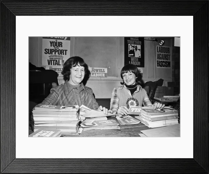 Framed Print : Prime Ministers wife Audrey Callaghan was today at the Labour party offices Framed Print : Prime Ministers wife Audrey Callaghan was today at the Labour party offices