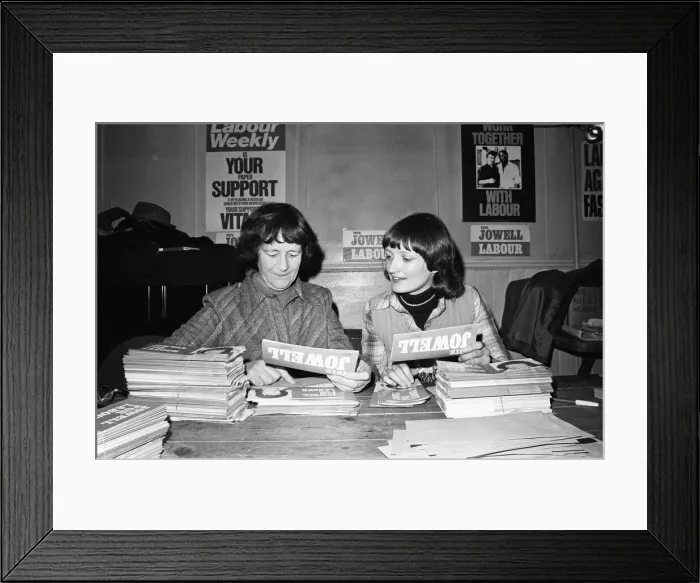 Framed Print : Prime Ministers wife Audrey Callaghan was today at the Labour party offices