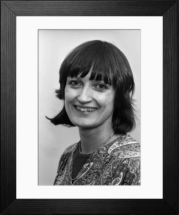 Framed Print : Tessa Jowell, Labour candidate in the Ilford North by-election. 24th January 1978