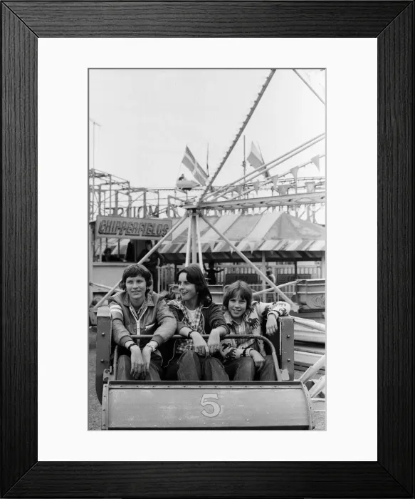 Framed Print : Scenes at Weymouth Fairground, Dorset. 14th July 1977 Framed Print : Scenes at Weymouth Fairground, Dorset. 14th July 1977