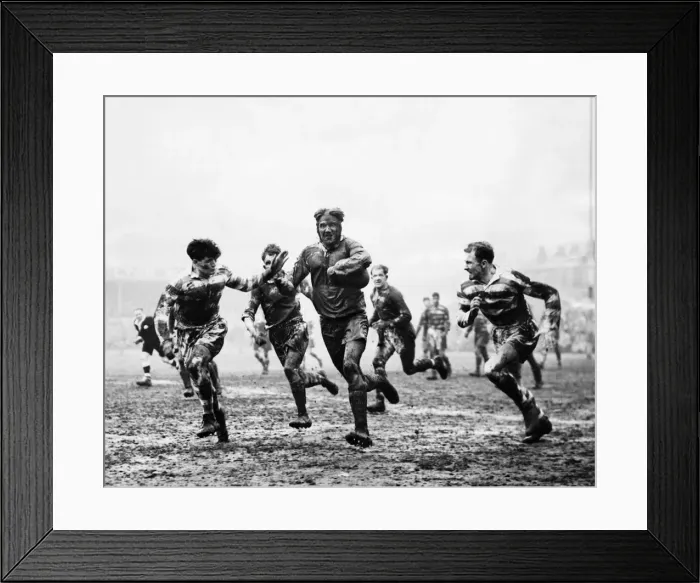 Framed Print : Wigan v Halifax Rugby league match at Central Park. Halifax forward Birkin with Framed Print : Wigan v Halifax Rugby league match at Central Park. Halifax forward Birkin with