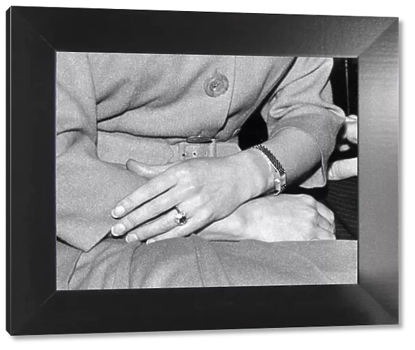 Princess Margaret pictured. The picture is a close up of her hand