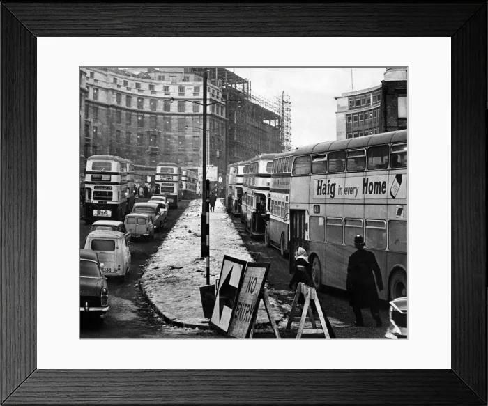Framed Print : Traffic moving along both carriageways of the new Ring Road section linking Dale End with Framed Print : Traffic moving along both carriageways of the new Ring Road section linking Dale End with