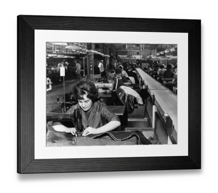 Framed Print : J Harvey Limited Clothing factory in Tredegar, Blaenau Gwent, southeast Wales Framed Print : J Harvey Limited Clothing factory in Tredegar, Blaenau Gwent, southeast Wales