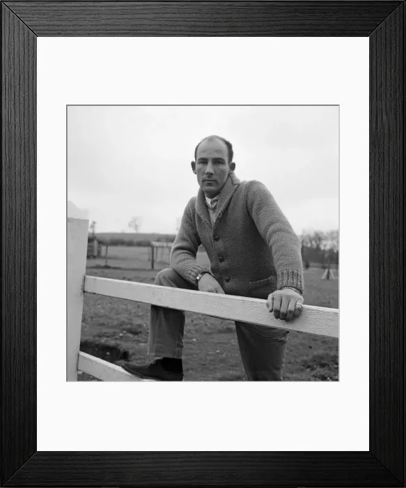 Framed Print : Racing driver Stirling Moss pictured at Nunney, near Frome, Somerset