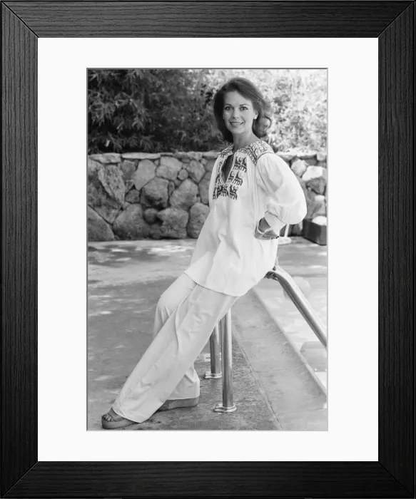 Framed Print : Natalie Wood, american actress at The Golden Door, a luxury keep fit spa in San Marcos