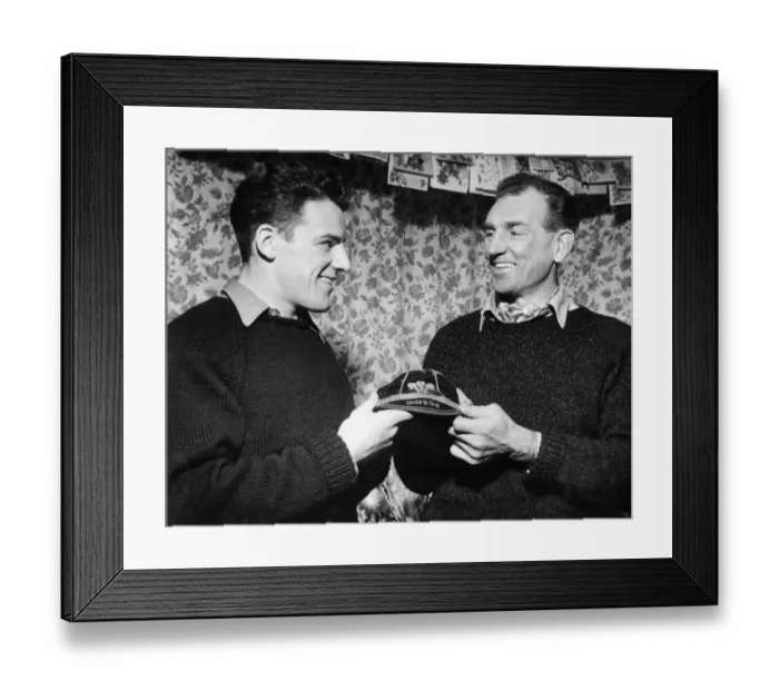 Framed Print : Following in his fathers footsteps Is Bev Risman, eldest son of the famous Gus