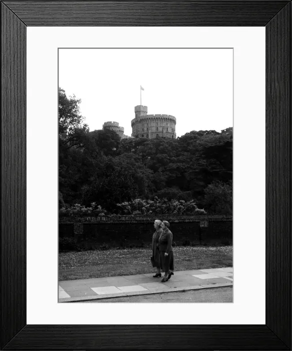 Framed Print : Views of the Round Tower at Windsor Castle, Berkshire. 23rd May 1957