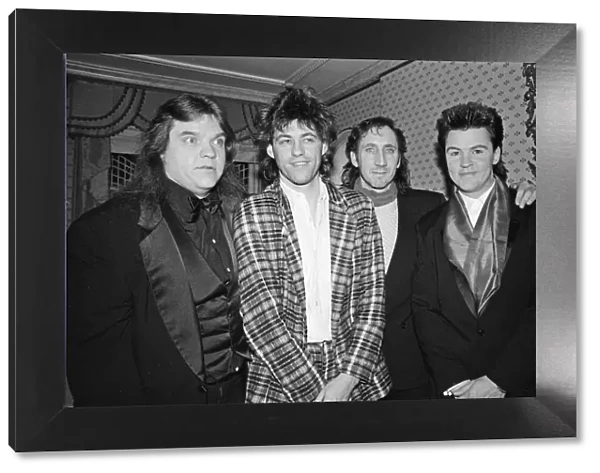 Meatloaf, Bob Geldof, Pete Townshend and Paul Young (pictured left to right here