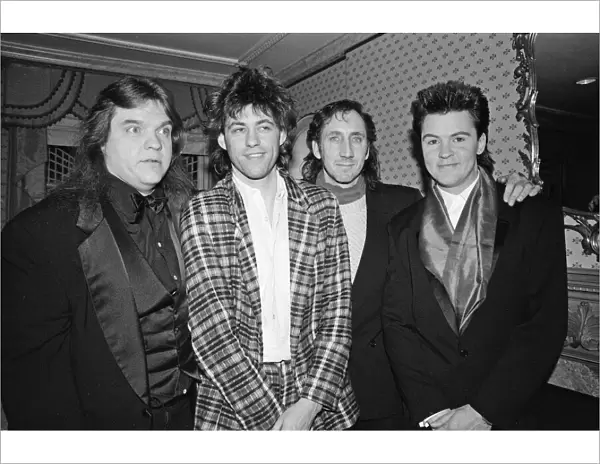 Meatloaf, Bob Geldof, Pete Townshend and Paul Young (pictured left to right here