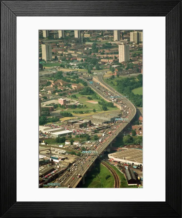 Framed Print : Aerial views of Birmingham, taken from the BRMB Flying Eye. 15th June 1994 Framed Print : Aerial views of Birmingham, taken from the BRMB Flying Eye. 15th June 1994