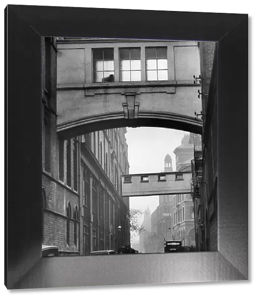 Crossover bridges in Dalton Street, Birmingham, West Midlands, Thursday 7th October 1937