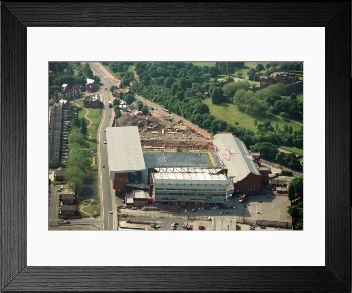 Framed Print : Aerial views of Villa Park, Birmingham, taken from the BRMB Flying Eye. 15th June 1994